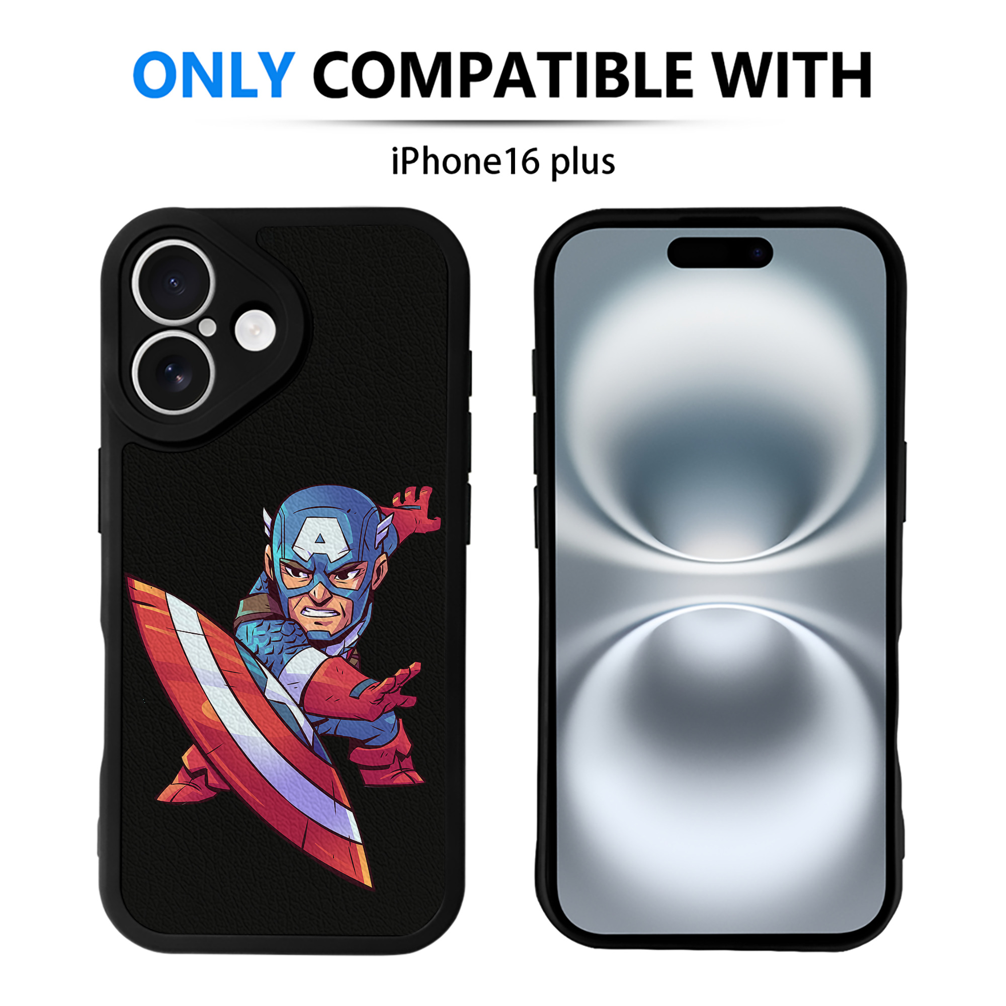 （画像用） アベンジャーズ The Avengers 【iPhone 16シリーズ対応】シリコンスマホケース（レザー調） 材質：シリコン